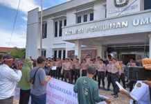 Polres Toba Lakukan Pengamanan Aksi Unjuk Rasa Forum Peduli Masyarakat Toba