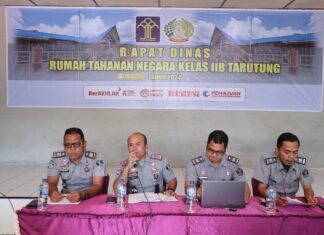 Rutan Kelas IIB Tarutung Gelar Rapat Dinas Perdana Tahun 2024