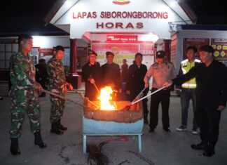 Lapas Kelas IIB Siborongborong Laksanakan Giat Razia Gabungan Bersama TNI/Polri