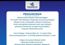 Lakukan Interkoneksi Pipa, PERUMDAM TKR Himbau Masyarakat Pelanggan Tampung Air