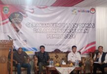 Kolaborasi Wujudkan Visi, Kesbangpol Kotang Gelar Gerakan Kemitraan Ormas Dalam Mensukseskan Pemilu 2024