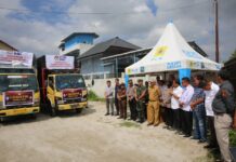 Pendistribusian Logistik Untuk Pemilu 2024 Kabupaten Tapanuli Utara Dilepas Bupati Taput