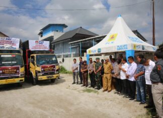 Pendistribusian Logistik Untuk Pemilu 2024 Kabupaten Tapanuli Utara Dilepas Bupati Taput