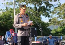 Kapolres Taput Bertindak Selaku Pimpinan Apel Gelar “Serpas” Dalam Rangka Pengamanan PAM TPS Pemilu 2024