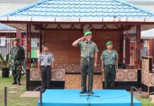 Kepala Staf Kodim (Kasdim) 0210 Tapanuli Utara Bertindak Sebagai Pembina Upacara Kesadaran Berbangsa dan Bernegara