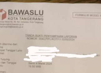 Dugaan Money Politik Di Dapil Satu, Berbuntut Panjang Akhirnya Kader Lapor Ke Bawaslu Kota Tangerang