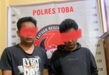 Dua Orang Pria Pemilik Narkoba Jenis Ganja Diringkus Satresnarkoba Polres Toba
