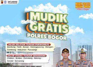 Kapolres Bogor Adakan Program Mudik Gratis Bagi Warga Masyarakat Kabupaten Bogor