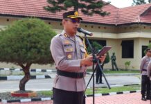 Rangka Pengamanan Mudik Dan Hari Raya Idul Fitri, Kapolres Toba Pimpin Apel Gelar Pasukan ‘Operasi Ketupat Toba 2024’