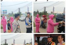 Kapolsek Rancabungur Bersama Ketua Ranting Bhayangkari Rancabungur Lakukan Giat Peduli Warga dan Berbagi Takjil