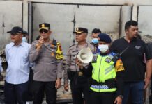 Polres Taput Lakukan Olah TKP Kebakaran Ratusan Unit Kios Pasar Tradisional Tarutung