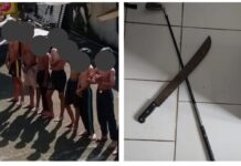 Polsek Cibinong Amankan 8 ( delapan ) orang anak remaja yang diduga hendak melakukan tawuran Berikut Senjata Tajam Yang Di Bawa