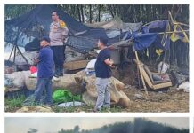 Polsek Rancabungur Cek Lokasi Penemuan Tempat Pembuangan Sampah Ilegal di Desa Mekarsari Rancabungur
