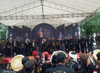 Puluhan ribu masa anggota antusias mensukseskan Harlah ormas PPBNI yg ke 3 tahun