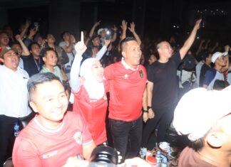 Nonton Bareng Piala Asia AFC 224 Indonesia U 23 Vs Timnas Uzbekistan U 23 di Lapangan Apel Polres Bogor