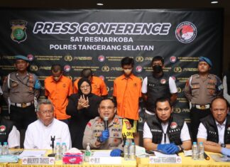 Polres Tangsel Ungkap Produksi Tembakau Sintetis, 3 Diamankan Dan 1 DPO