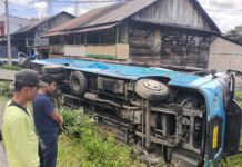 2 Orang meninggal Dunia Dan 2 orang Luka Berat Tertabrak Bus Pariwisata Big Bird