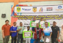 Juara Pertama O2SN Tingkat SMP se Kabupaten Bogor Langsung Meraih Tiket ke Jawa Barat