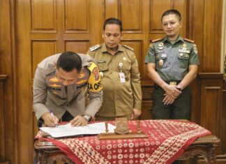 Jaga Kondusifitas Pilkada 2024, Polres Metro Tangerang Kota Tandatangani NPHD dengan Pemkot Tangerang