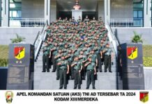 Semangat Kepemimpinan dan Soliditas, Dandim 1307/Poso Ikuti Apel Komandan Satuan di Kodam XIII/Mdk