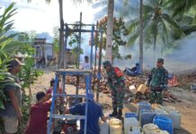 TMMD ke 120, Kodim 1307/Poso Dukung Pembuatan Sumur Bor Untuk Penuhi Kebutuan Air Bersih Bagi Warga