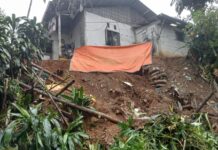 Polsek Ciawi Bersama Instansi Terkait Cek TKP Kejadian Tanah Longsor di Kp. Caringin, Ds. Banjarsari, Kec. Ciawi