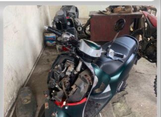 Polsek Parung Panjang Bersama Unit Laka Lantas Tangani Adanya Kecelakaan Tunggal Kendaraan Sepeda Motor