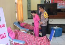Jelang HUT Bhayangkara Ke 78, Polres Toba Gelar Bhakti Sosial Donor Darah