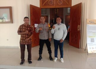 Bhabinkamtibma Wilayah Hukum Polsek Megamendung Laksanakan Pengamanan Giat Ibadah Unat Kristiani di Gereja Youkubus Rosuul