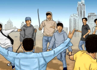 Hendak Tawuran, Polsek Ciledug Amankan 16 Remaja Live Medsos, 4 Sajam Disita