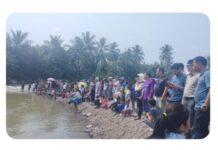 Polsek Jasinga bersama Instansi Terkait Melakukan Pencarian korban tenggelam di aliran sungai dan Berhasil mengevakuasi Jasad Korban