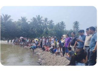 Polsek Jasinga bersama Instansi Terkait Melakukan Pencarian korban tenggelam di aliran sungai dan Berhasil mengevakuasi Jasad Korban