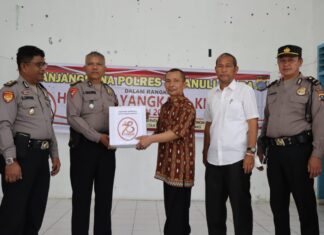 Menyambut HUT Bhayangkara Ke-78, Polres Taput Gelar Bakti Sosial Donor Darah Dan Kunjungi Panti Jompo Siborongborong