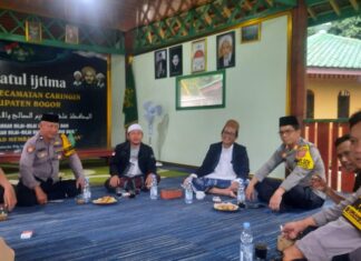 Kapolsek Caringin Polres Bogor Silaturahmi dengan Pengurus MWC NU Kec Caringin