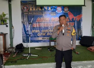Kapolsek Ciawi Bersama TNI Dan Instansi Terkait Hadiri Peringatan Hari Anti Narkotika Internasional Tahun 2024