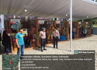 Kegiatan Pengamanan Even Apresiasi Kreasi Indonesia (AKI) Di Caldera Toba Dipimpin Langsung Kabag Ops Polres Toba