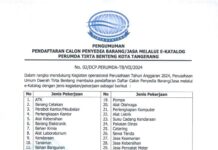 Perumdam TB Kota Tangerang, Buka Barjas melalui E-katalog Untuk Mendukung Operasional Kerja