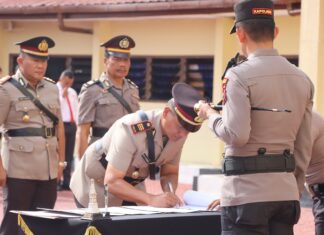 Kapolres Taput Pimpin Sertijab 5 Pejabat Polres.