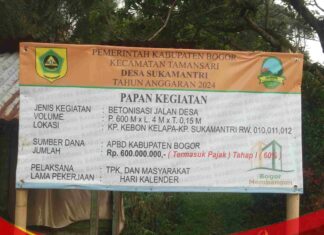 Desa Sukamantri Realisasikan Bankeu Infrastruktur Tahap 1 Untuk Betonisasi Jalan Desa