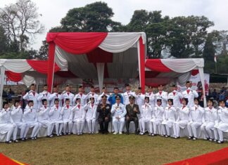Meriahnya Pengibaran Bendera Sang Merah Putih di wilayah Kecamatan Tamansari