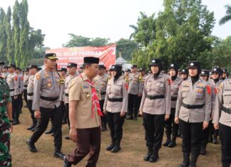 Apel Gelar Pasukan Operasi Mantap Praja Lodaya 2024 Dilaksanakan Oleh Polres Bogor