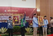 KPU Kabupaten Bogor Gelar Rapat Pleno Penetapan Nomor Urut Paslon Bupati dan Wakil Bupati Pada Pilkada 2024