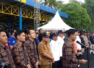 Tiga Paslon Hadir Membawa Tim Kemenangan saat Deklarasi Kampanye Damai