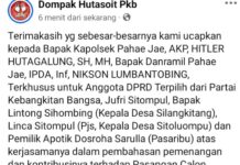 Kapolsek Dan Danramil Pahae Jae, DPRD Terpilih, Kades Lakukan Pertemuan, Diduga Bahas Suksesi Pilkada.