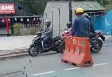 Miris, Akibat Galian Sabungan Pipa TB, Jalan KS Tubun Hampir Ambruk.