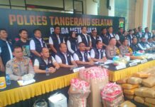 Sungguh Tak Bermoral Penjahat Penjahat Pengedar Narkoba Ganja, Sabu, dan Serbuk Ekstasi, 15 Tersangka Ditangkap Polres Tangsel