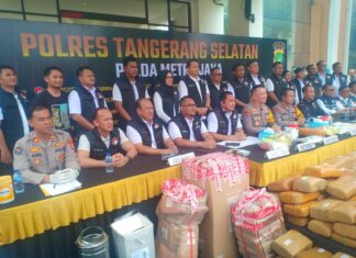 Sungguh Tak Bermoral Penjahat Penjahat Pengedar Narkoba Ganja, Sabu, dan Serbuk Ekstasi, 15 Tersangka Ditangkap Polres Tangsel