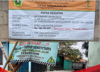 Pembangunan Program Infrastruktur Samisade Tahap II Desa Sirnagalih Sedang Dalam Pengerjaan