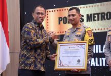 Polres Metro Tangerang Kota Terima Penghargaan Terbaik Kepatuhan Penyelenggara Pelayanan Publik se-Provinsi Banten dari Ombudsman RI