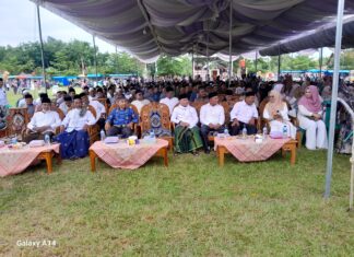 Bupati Mesuji Terpilih Elviana Khamamik Hadir di Acara HUT Desa Margo Bhakti Ke-12